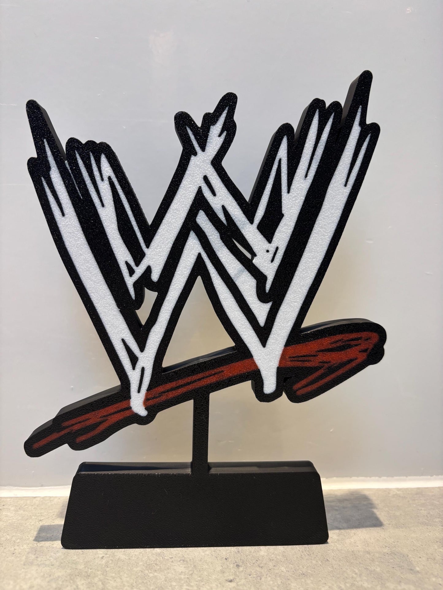 Large WWE Scratch Logo- Standing Sign- Wrestling