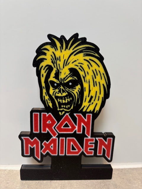 Iron Maiden Killers Eddie 3D Printed Standing Sign – Rock Band Desk Display