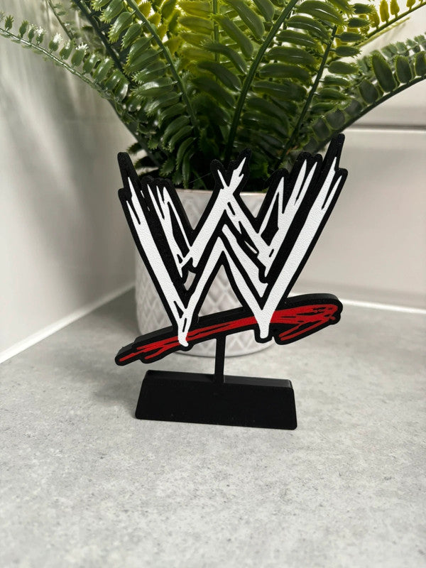 Small WWE Scratch Logo- Standing Sign- Wrestling