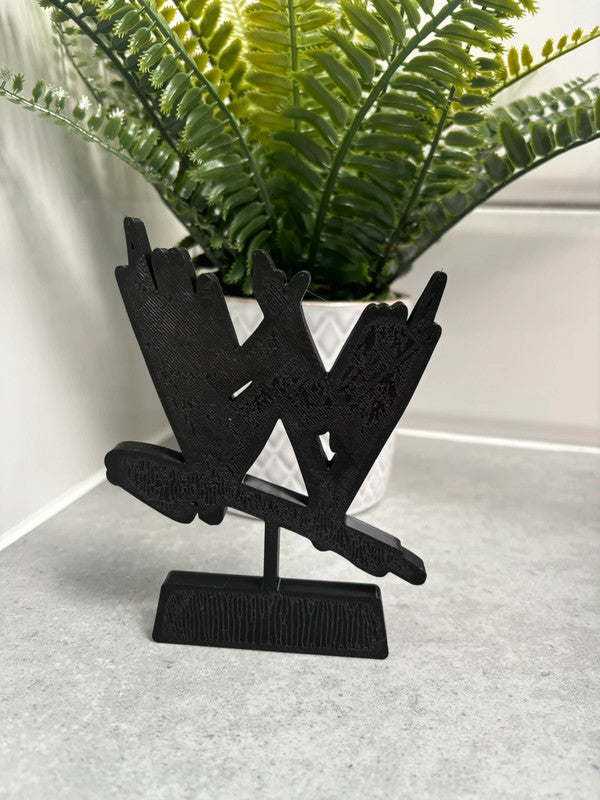 Small WWE Scratch Logo- Standing Sign- Wrestling